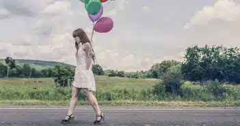 happy birthday, balloons, girl