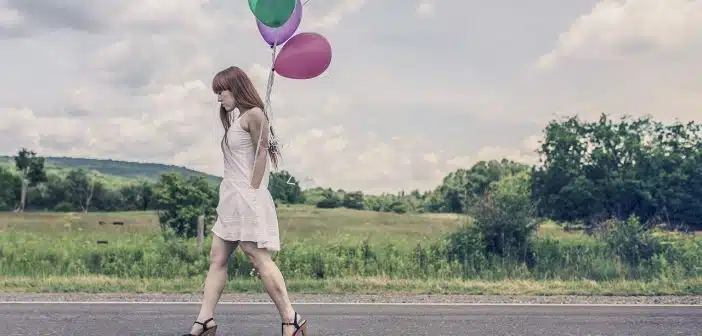 happy birthday, balloons, girl